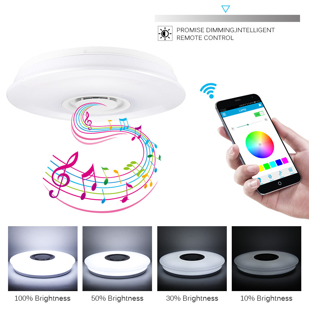 Smart Musik LED-Taklampa, Dimmbar