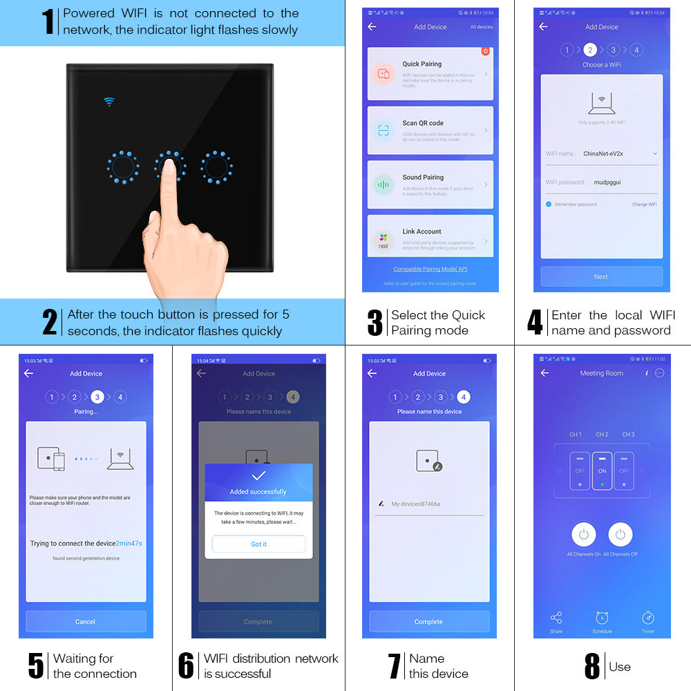 Touch Switch Panel, Smart home