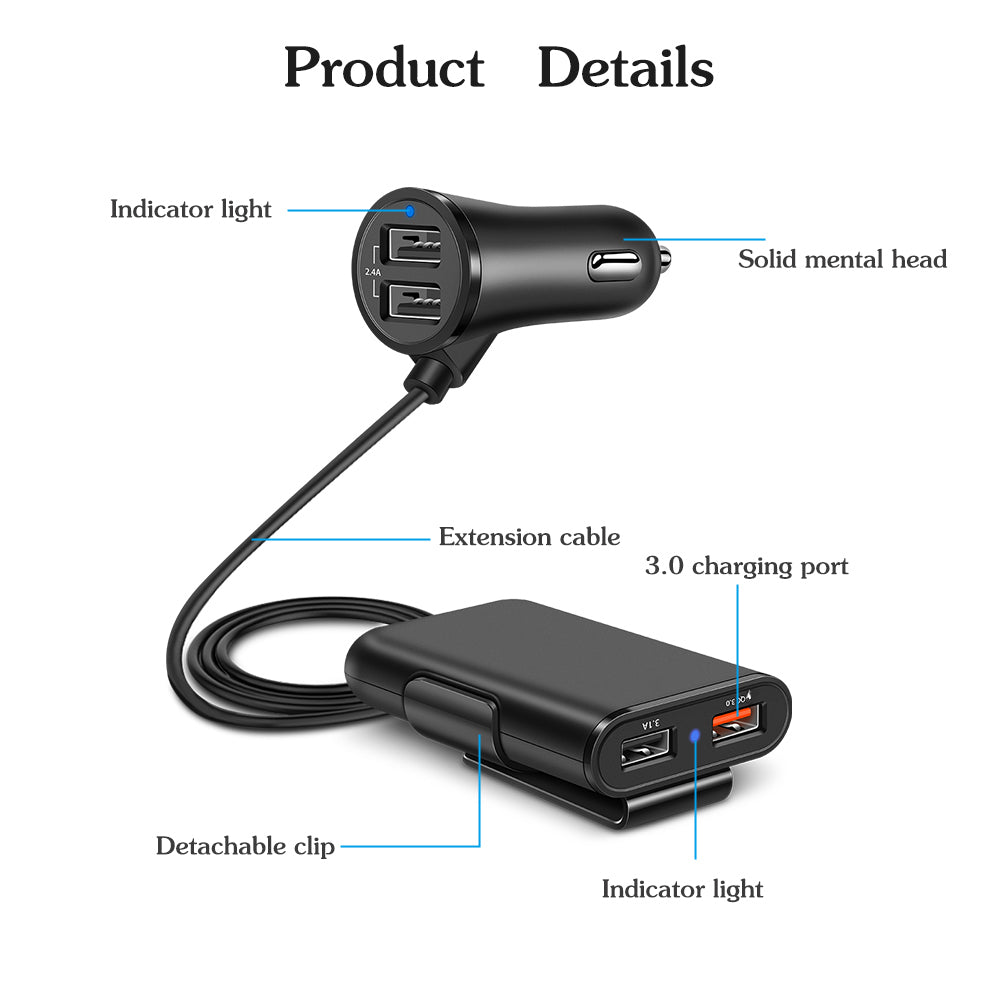 Smart QC3.0 Snabbladdare för Bil USB