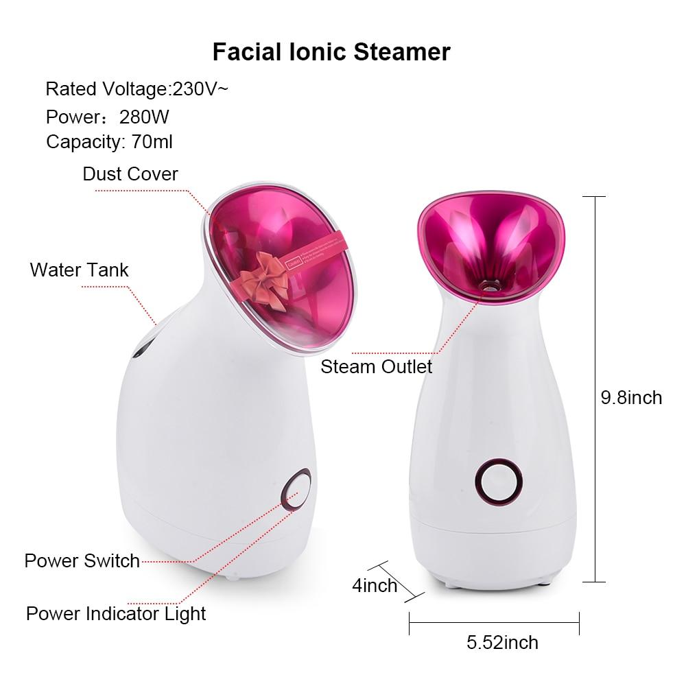 Facial Steamer, Ansiktsångare -  Nano Jonisk Återfuktande, Mjukgörande och Rengörande