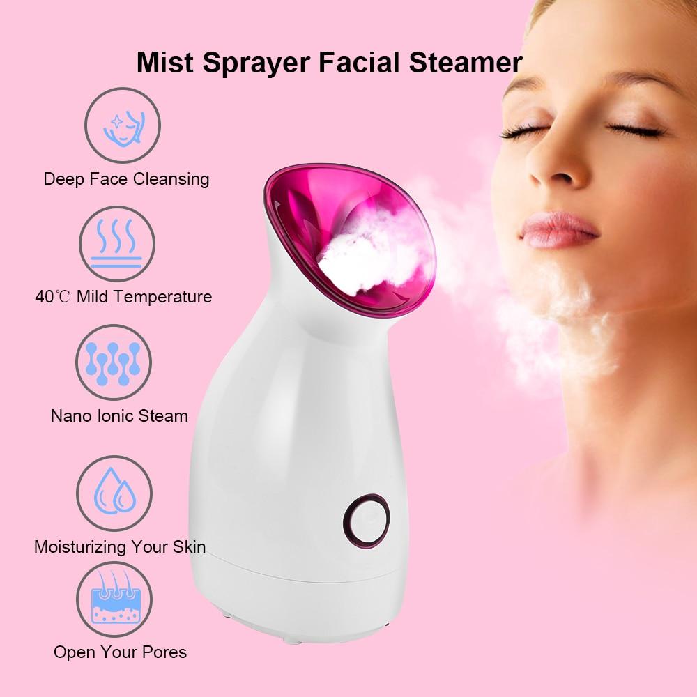 Facial Steamer, Ansiktsångare -  Nano Jonisk Återfuktande, Mjukgörande och Rengörande